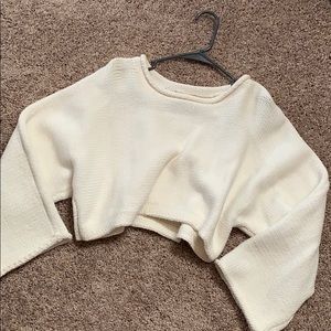Silence and noise cropped sweater
